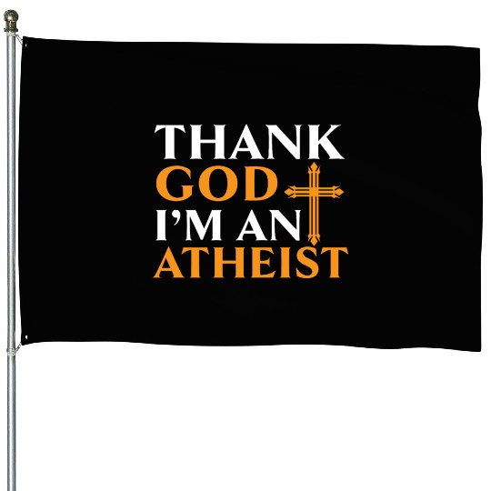 Atheism Anti-Religion Agnostic Freethinker Atheist House Flags