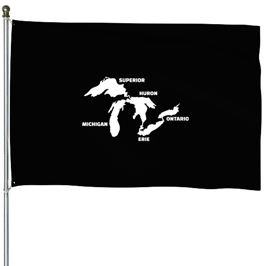 Great Lakes Map House Flags