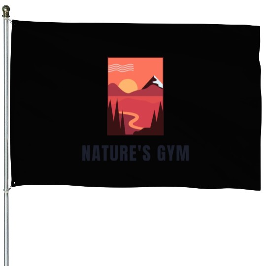 Nature's Gym Hiking House Flags