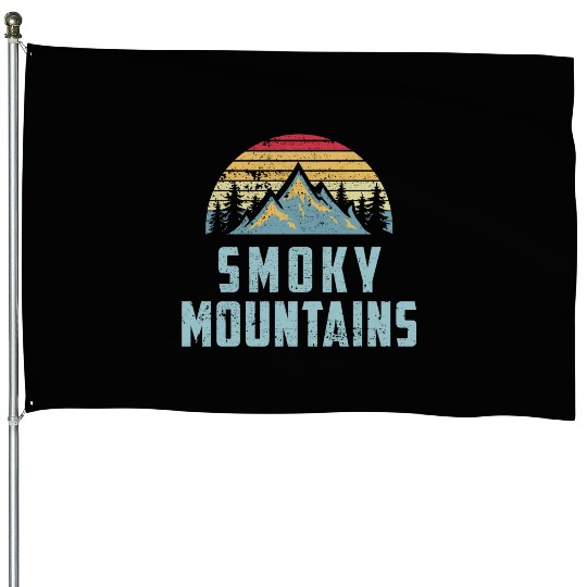 Retro Great Smoky Mountains National Park House Flags