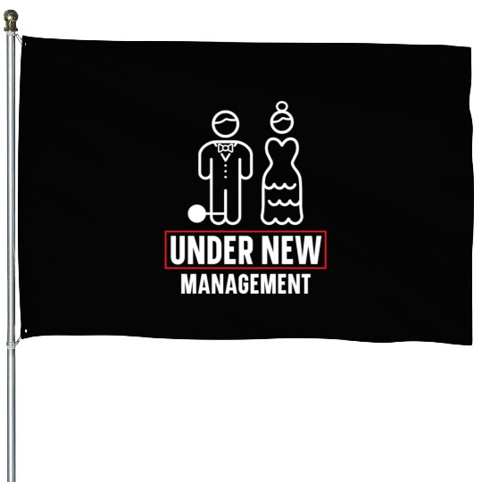 Bride And Groom Wedding Day Marriage Just Married House Flags