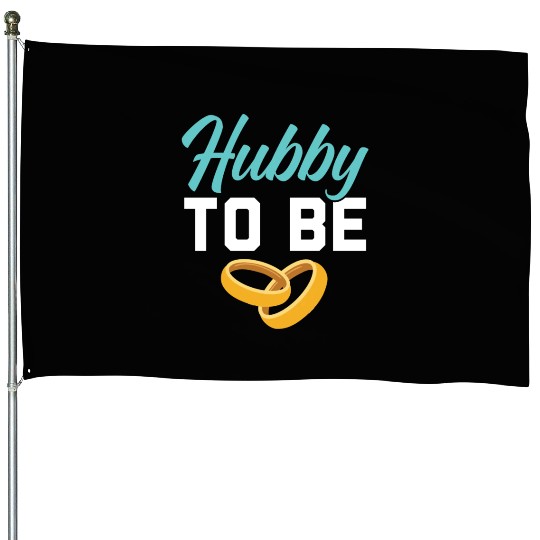 Bride And Groom Wedding Day Marriage Just Married House Flags