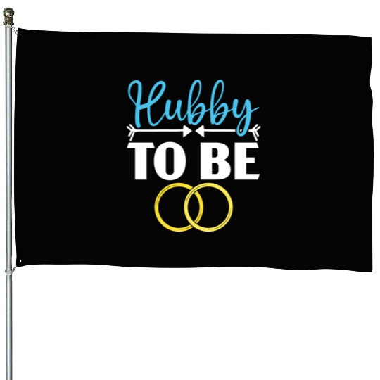 Bride And Groom Wedding Day Marriage Just Married House Flags