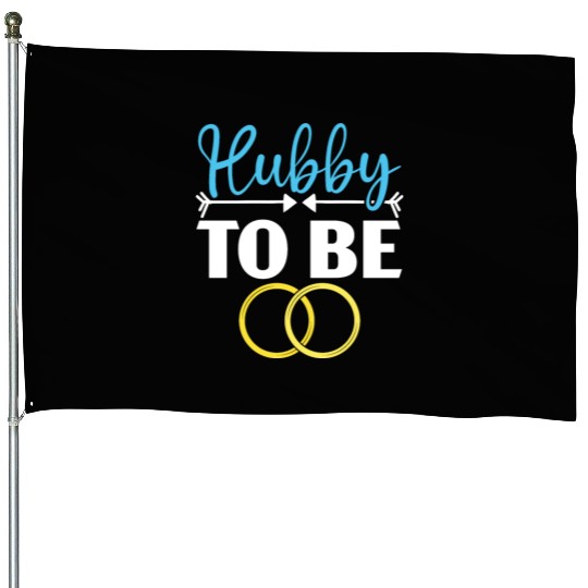 Bride And Groom Wedding Day Marriage Just Married House Flags