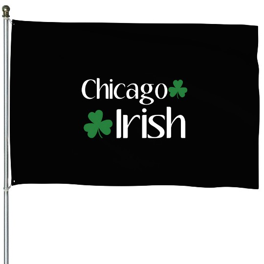 Chicago Irish St Patric Day Shamrock Chicago House Flags