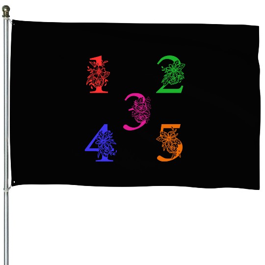 Fun Numbers, Numbers House Flags for kids and adults