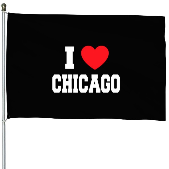 I Love Chicago House Flags