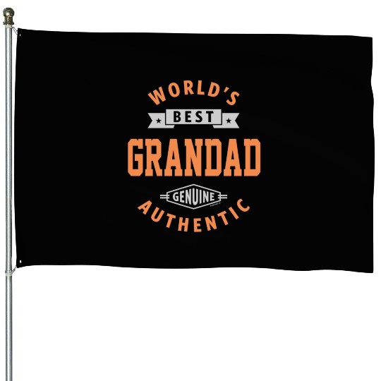 World s Best Grandad House Flags