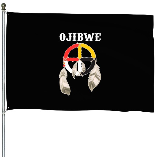 Ojibwe Anishinaabeg People Native American House Flags