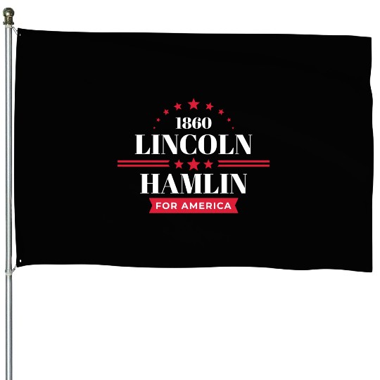 Abe Lincoln 1860 Republican Campaign House Flags