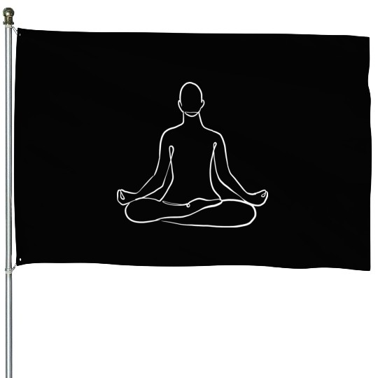 Yoga Teacher Namaste One Line Meditation Buddhism House Flags