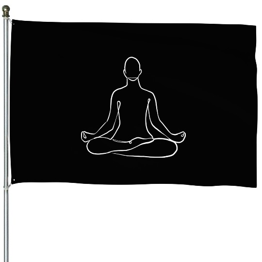 Yoga Teacher Namaste One Line Meditation Buddhism House Flags