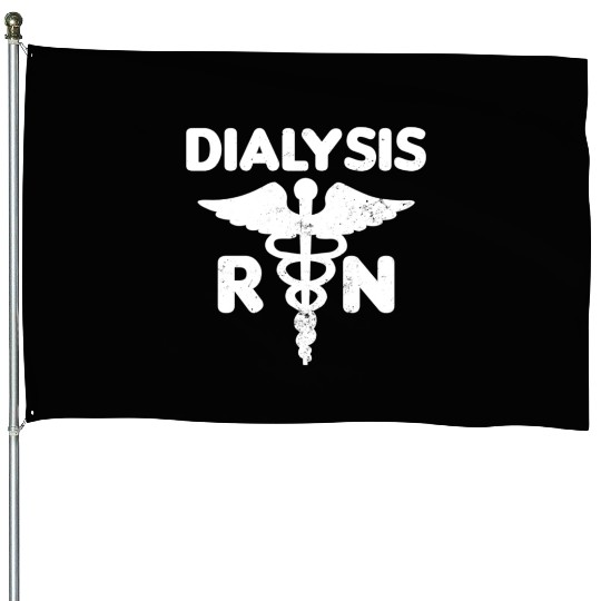 Dialysis Nurse House Flags RN Gift