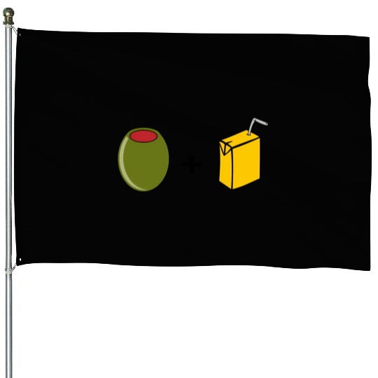 Olive Juice I Love You House Flags