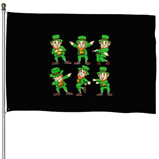 Dancing Leprechauns St Patrick'S Day House Flags