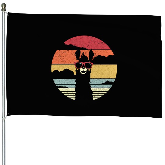 Llama Alpaca House Flags