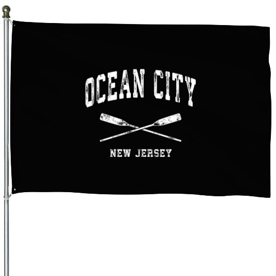 Ocean City New Jersey Nautical Crossed Oars House Flags
