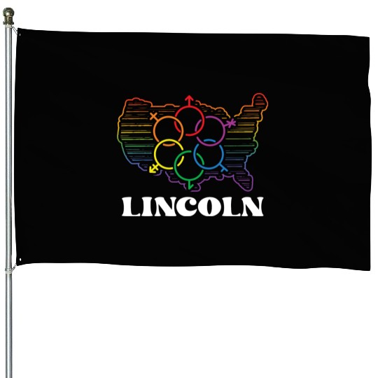 Lincoln Pride Month Pride Flag LGBT Community LGBT House Flags