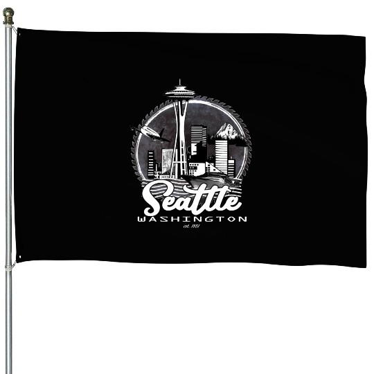 Seattle Pacific Northwest Emerald City House Flags