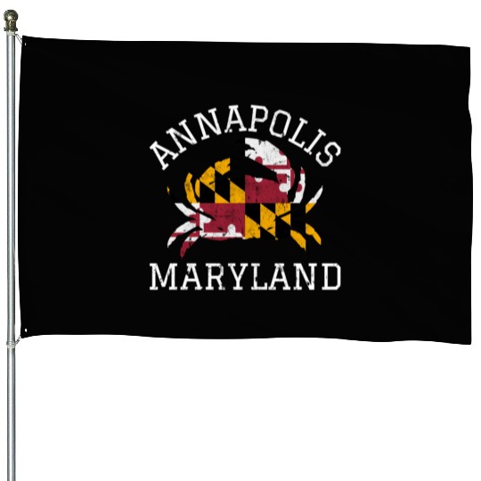 Annapolis Maryland Crab State Flag Home Travel House Flags