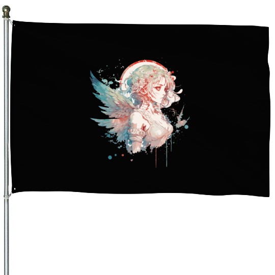 Anime Fairy Portrait Girl Fairycore Grunge Pastel House Flags