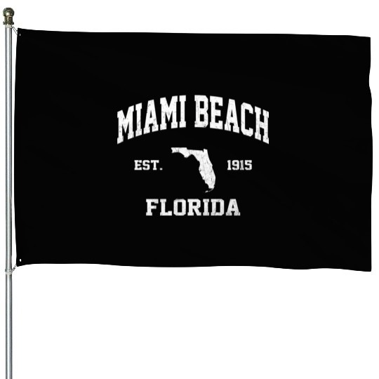 Miami Beach Florida Fl State Athletic Style House Flags