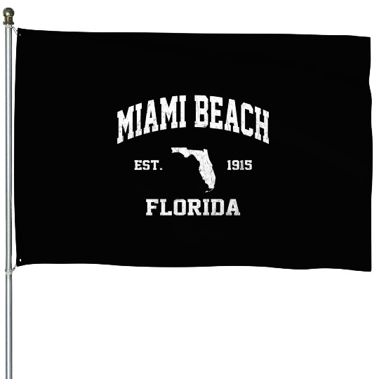 Miami Beach Florida Fl State Athletic Style House Flags