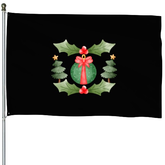 Sweet Merry Christmas Tree House Flags
