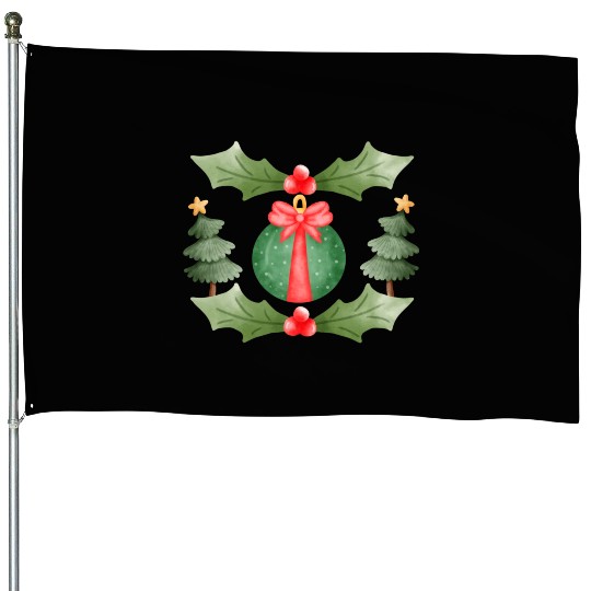 Sweet Merry Christmas Tree House Flags