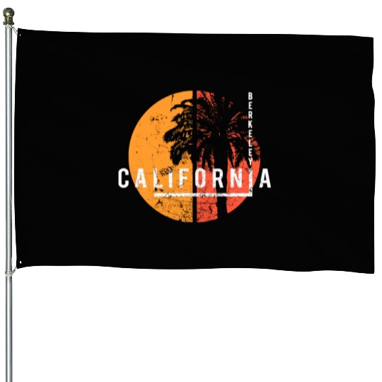 Berkeley California Cool Palm Tree Native House Flags