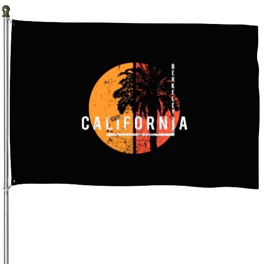 Berkeley California Cool Palm Tree Native House Flags