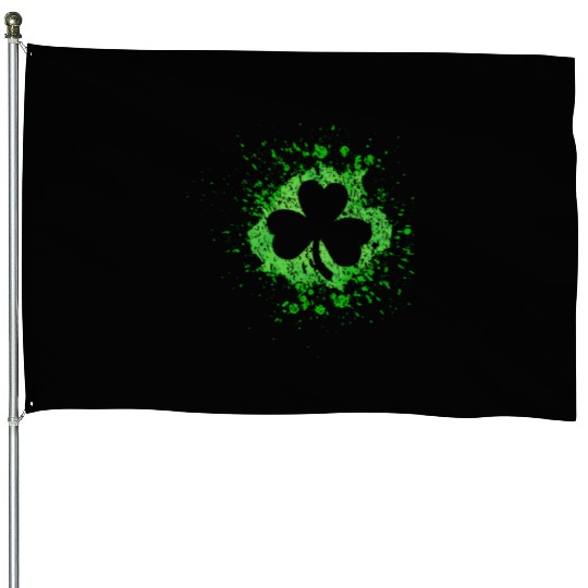 2-Sided Erin Go Bragh Shamrock Celtic Knot And House Flags