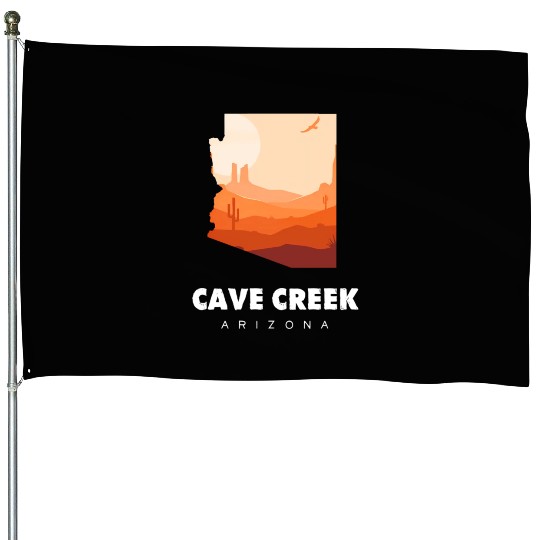 Caving Cave Creek Arizonna For Caveman Hiker House Flags