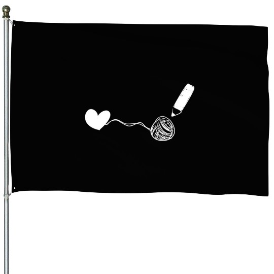 heart draw love House Flags