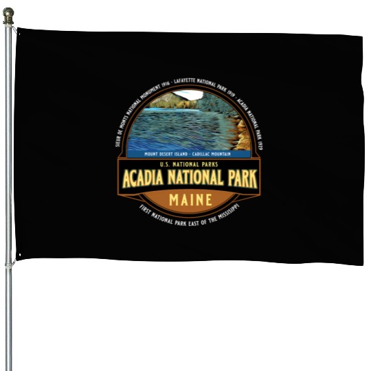 Acadia National Park Maine Vacation House Flags