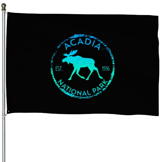 Acadia National Park Np Maine Moose House Flags