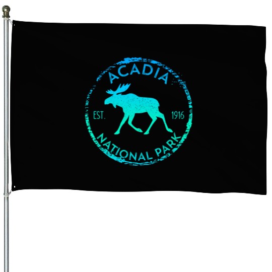 Acadia National Park Np Maine Moose House Flags