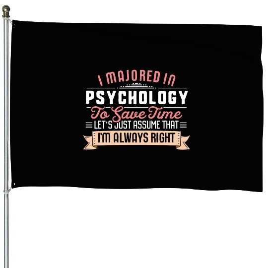 Psychology Major Student Graduation House Flags