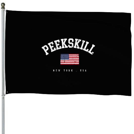 Pee Ny American Flag Usa City Name House Flags