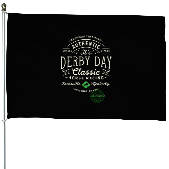Derby Day Louisville Kentucky Horse Racing House Flags