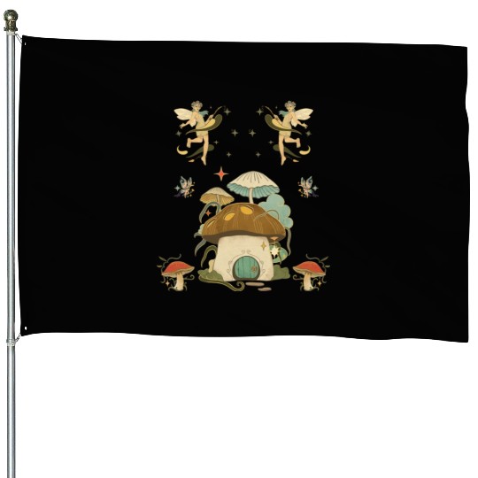 Fantasy mushroom House Elves Design House Flags