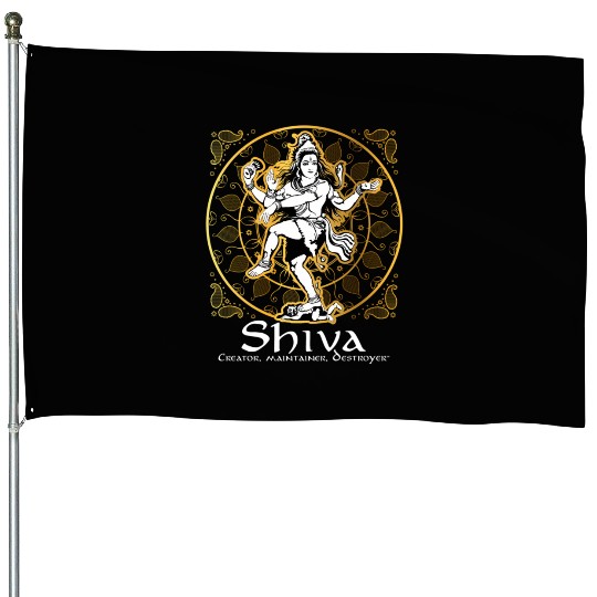 Shiva 'Creator Maintainer Destroyer' Hindu Gods House Flags