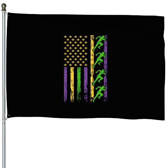 American Sports Flag Track And Field Sporty Mardi House Flags