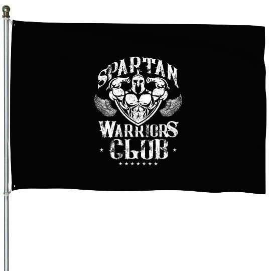 Spartan Warrior T ShirtSpartan Warriors Club Gym W House Flags
