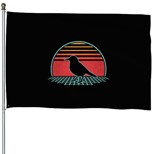 Meadowlark Bird 80S Style Birding House Flags