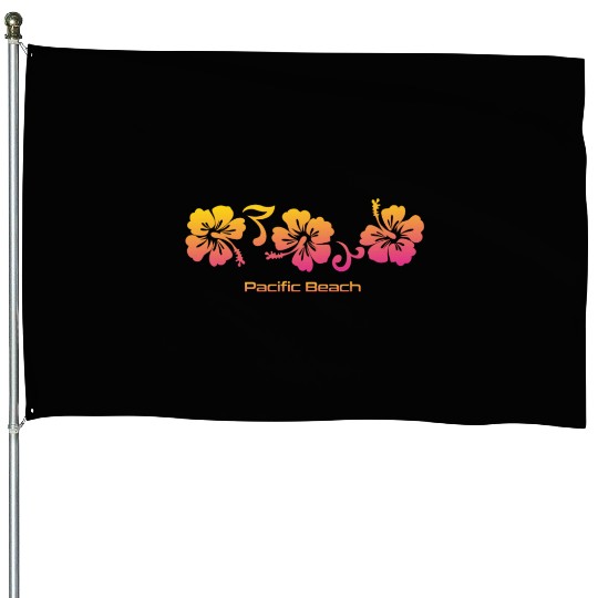 Pacific Beach California Hibiscus Souvenir House Flags