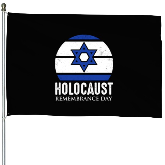 Holocaust Remembrance Day Star David White Blue House Flags