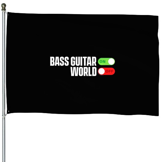 Bass Guitar Player Bassist Music Lover Musician House Flags
