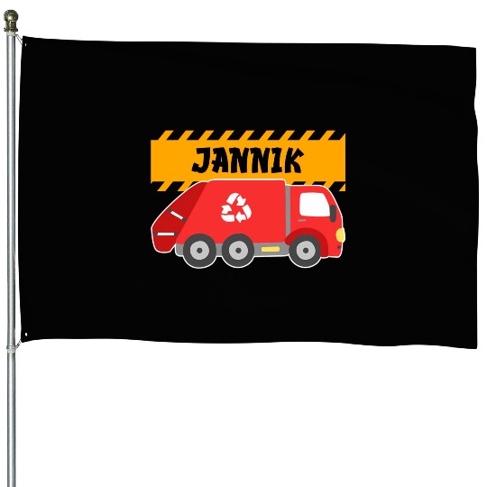 Jannik Trash Truck For Collector Ecologist House Flags