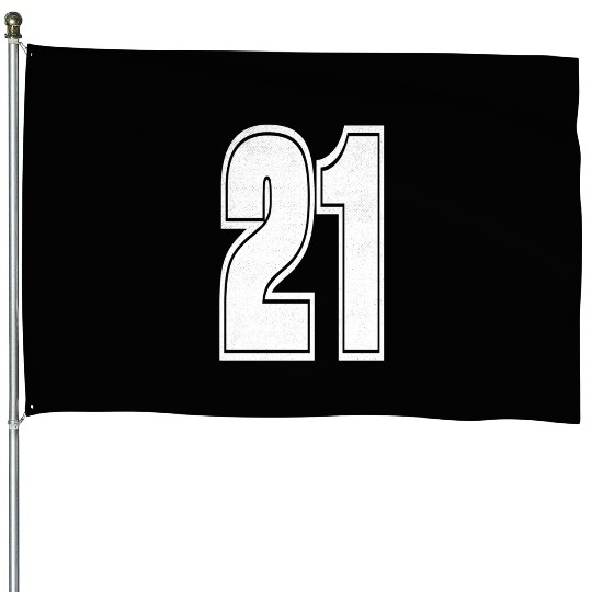 Varsity Sports Team Jersey Number 21 White House Flags